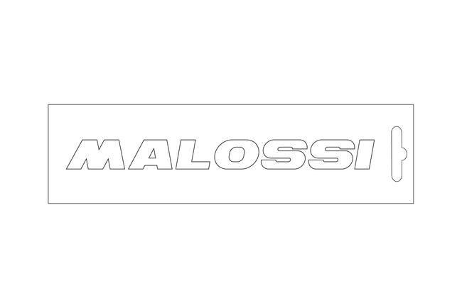 Adesivo Prespaziato Malossi Bianco - Lunghezza 14 Cm Malossi 339777.w0